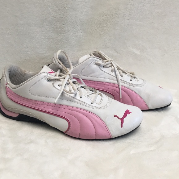 puma white driving shoes